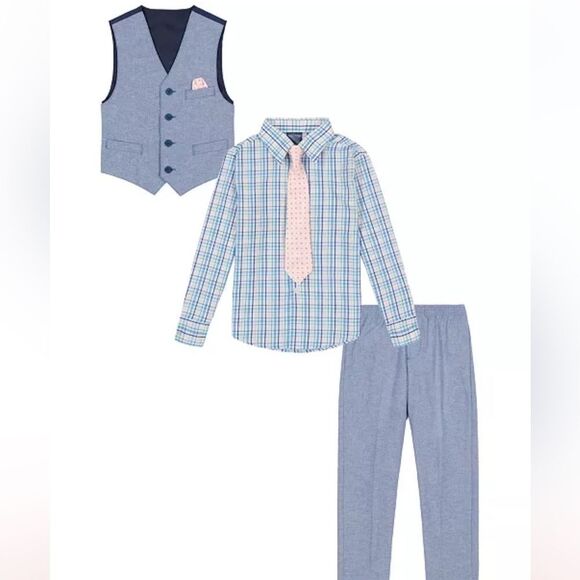 Nautica Little Boys 4-Pc. Linen Look Vest Set
Boys jacket and suit - Picture 1 of 6